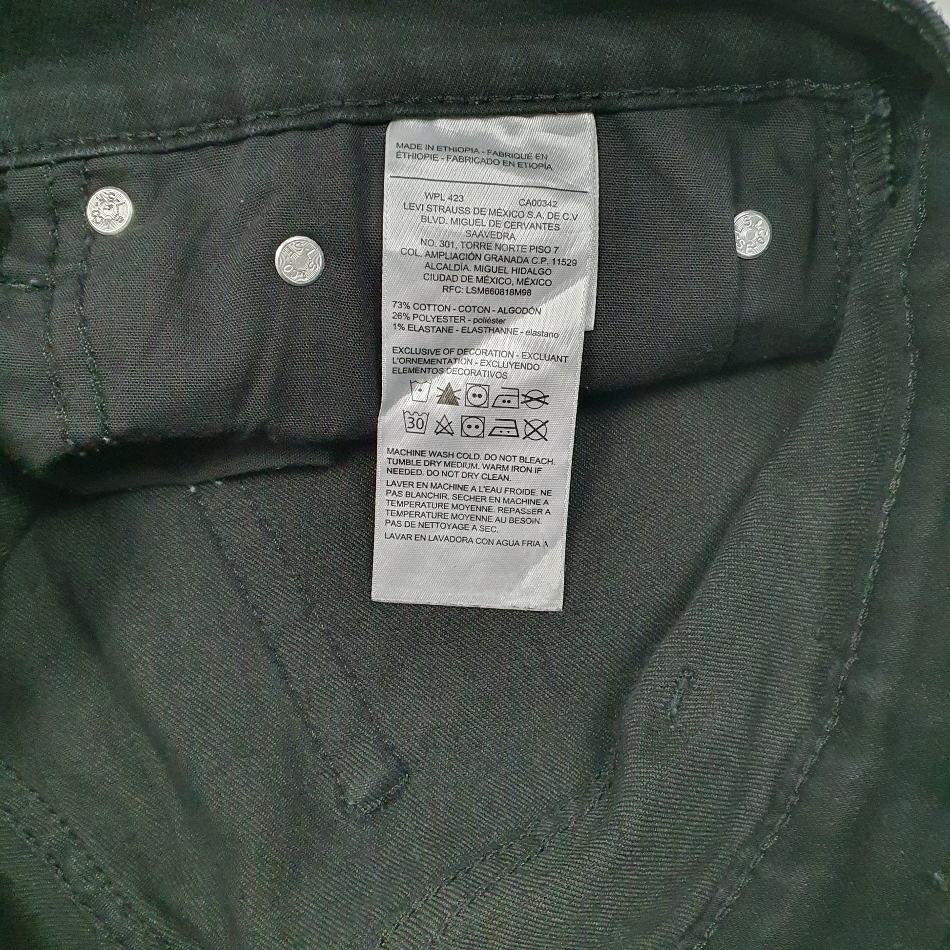 Mens Black Levis Stretch  Jeans