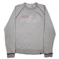 Mens Grey Fila Spellout Crewneck Jumper