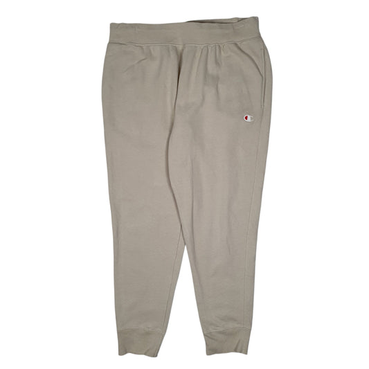 Mens Cream Champion Reverse Weave Jogger Trousers