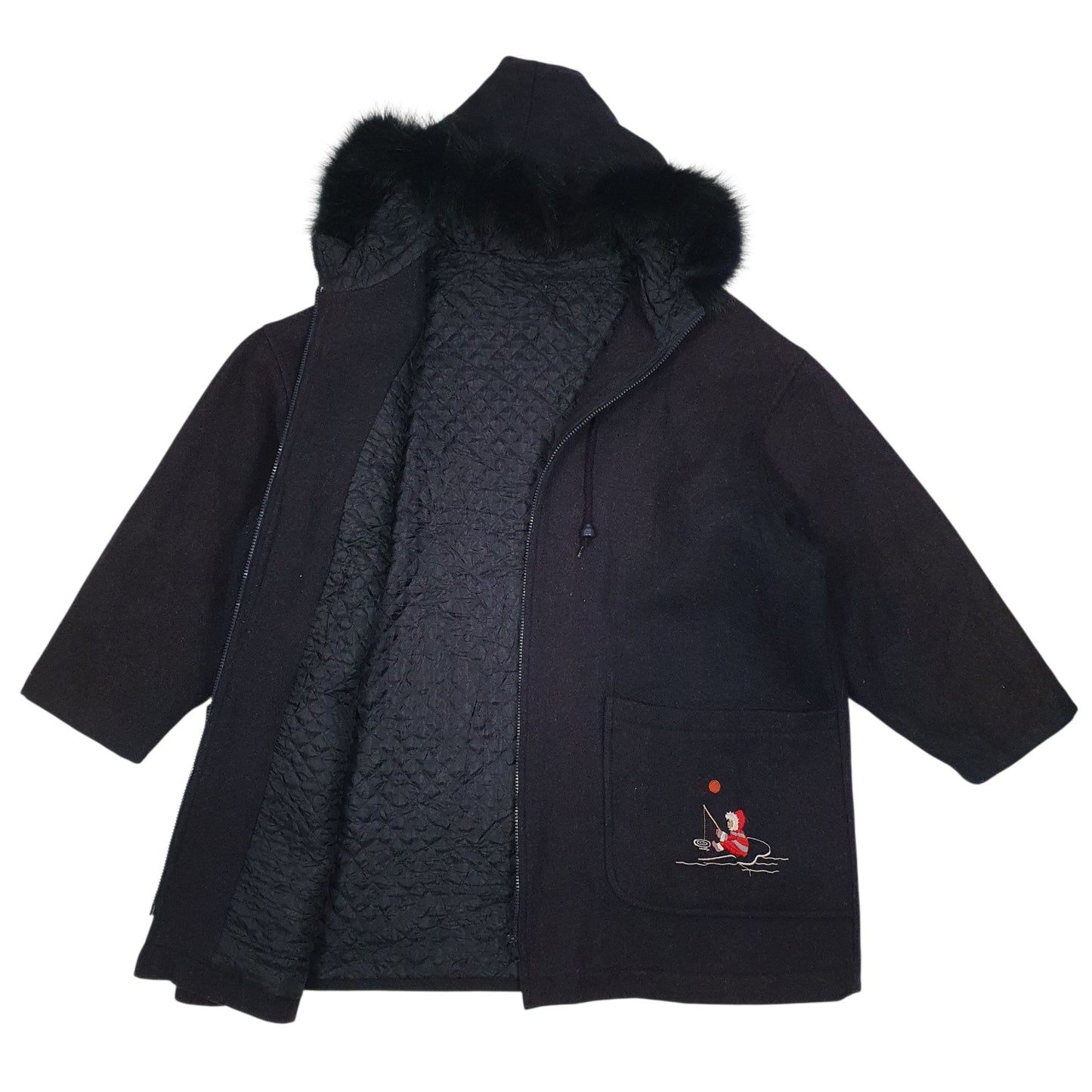 Womens Navy Trilogi Vintage  Coat