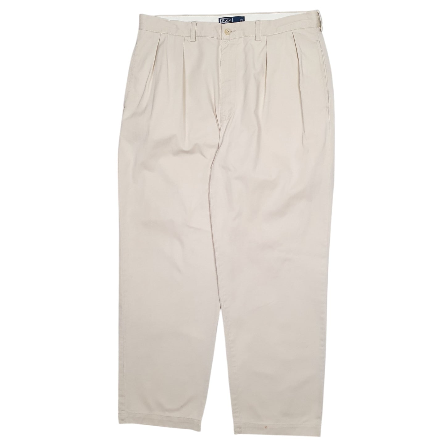 Mens Cream Polo Ralph Lauren Andrew Pant Pleated Chino Trousers