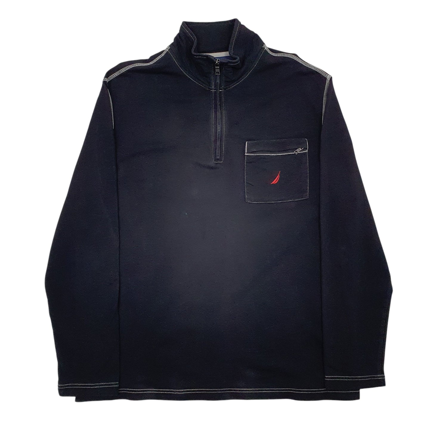 Mens Black Nautica  Quarter Zip Jumper