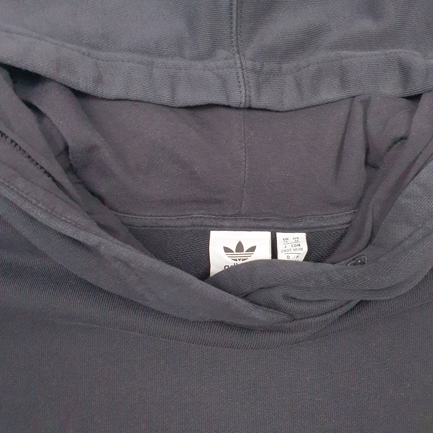 Womens Black Adidas Croptop Hoodie Jumper