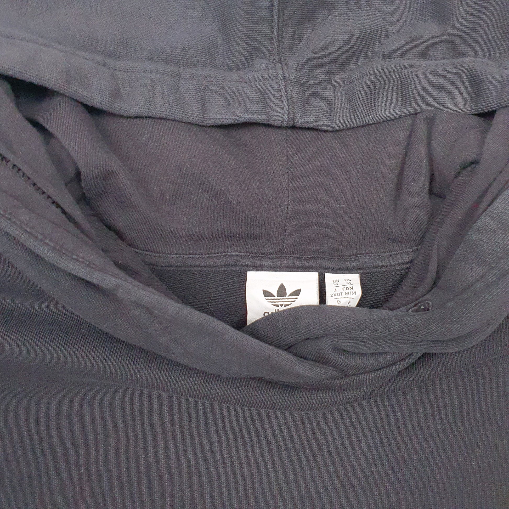 Womens Black Adidas Croptop Hoodie Jumper