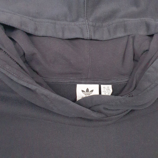 Womens Black Adidas Croptop Hoodie Jumper