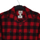 Mens Red Woolrich Thick Plaid  Shirt