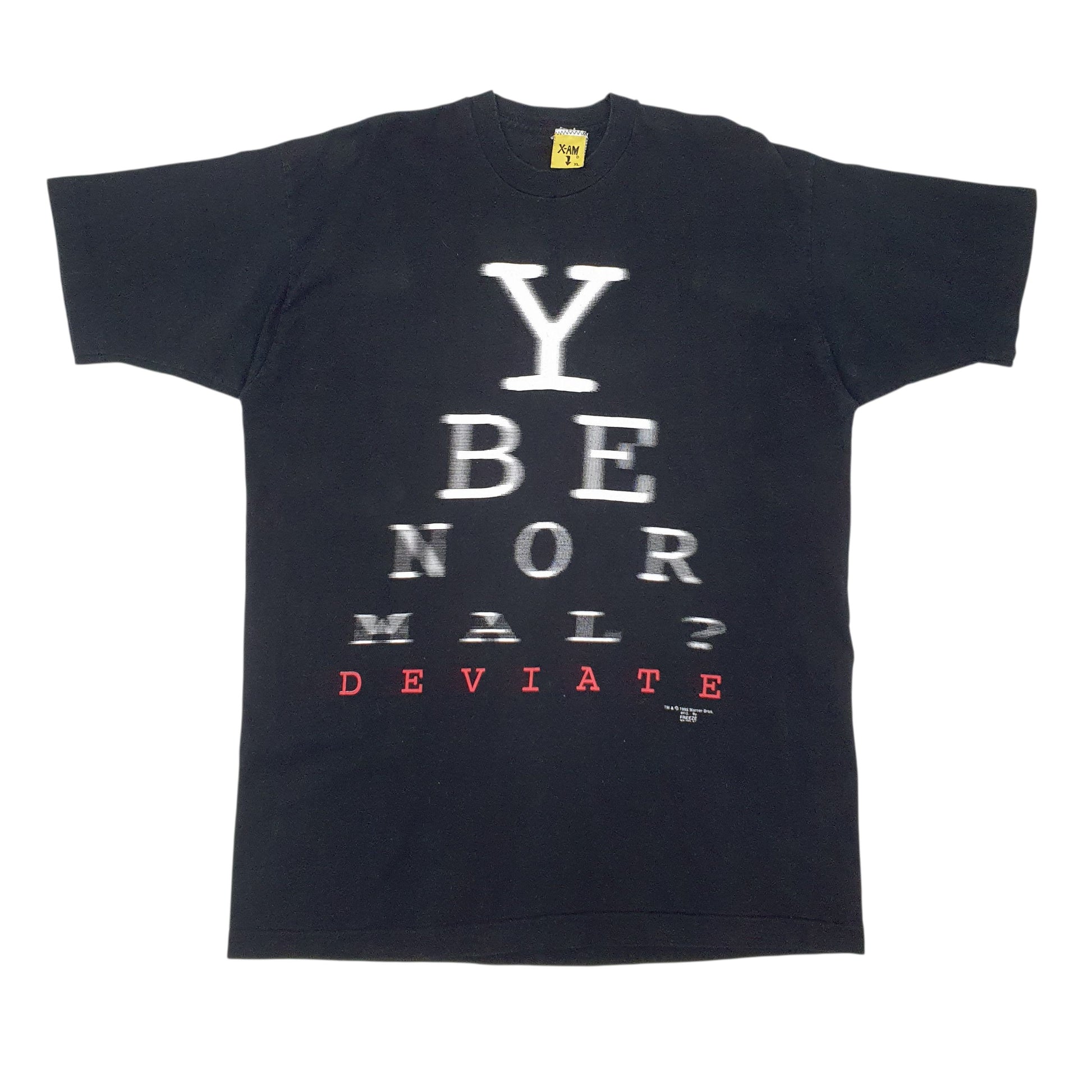 Mens Black X-AM Vintage 90s Warner Bros Short Sleeve T Shirt