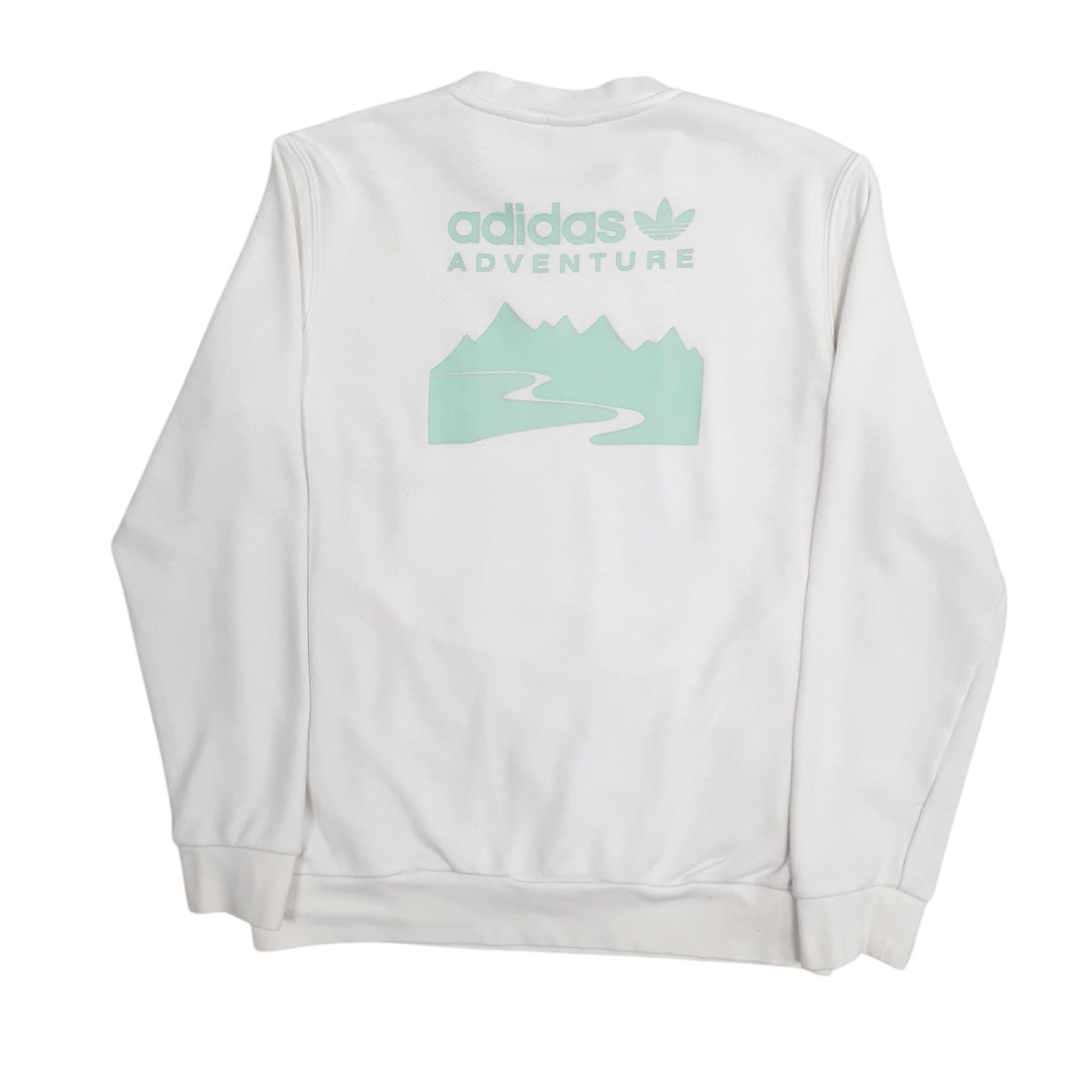 Womens White Adidas Adventure Crewneck Jumper