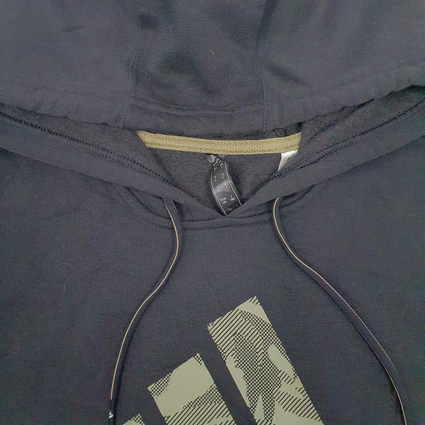 Mens Black Adidas Spellout Hoodie Jumper