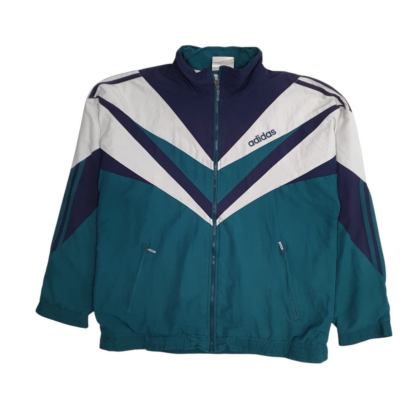 Mens Blue Adidas Vintage 90s Track Top  Coat
