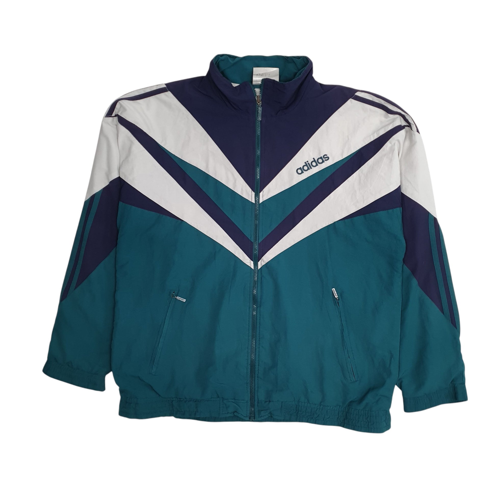 Mens Blue Adidas Vintage 90s Track Top  Coat