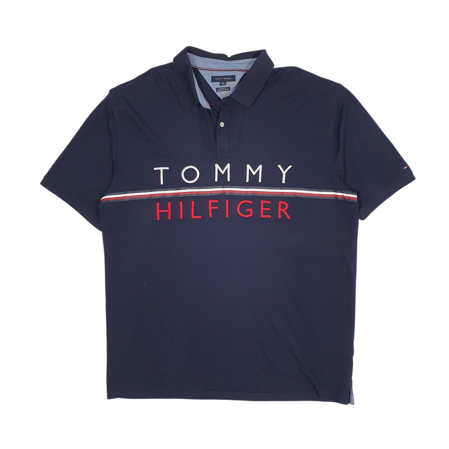 Mens Navy Tommy Hilfiger  Short Sleeve Polo Shirt