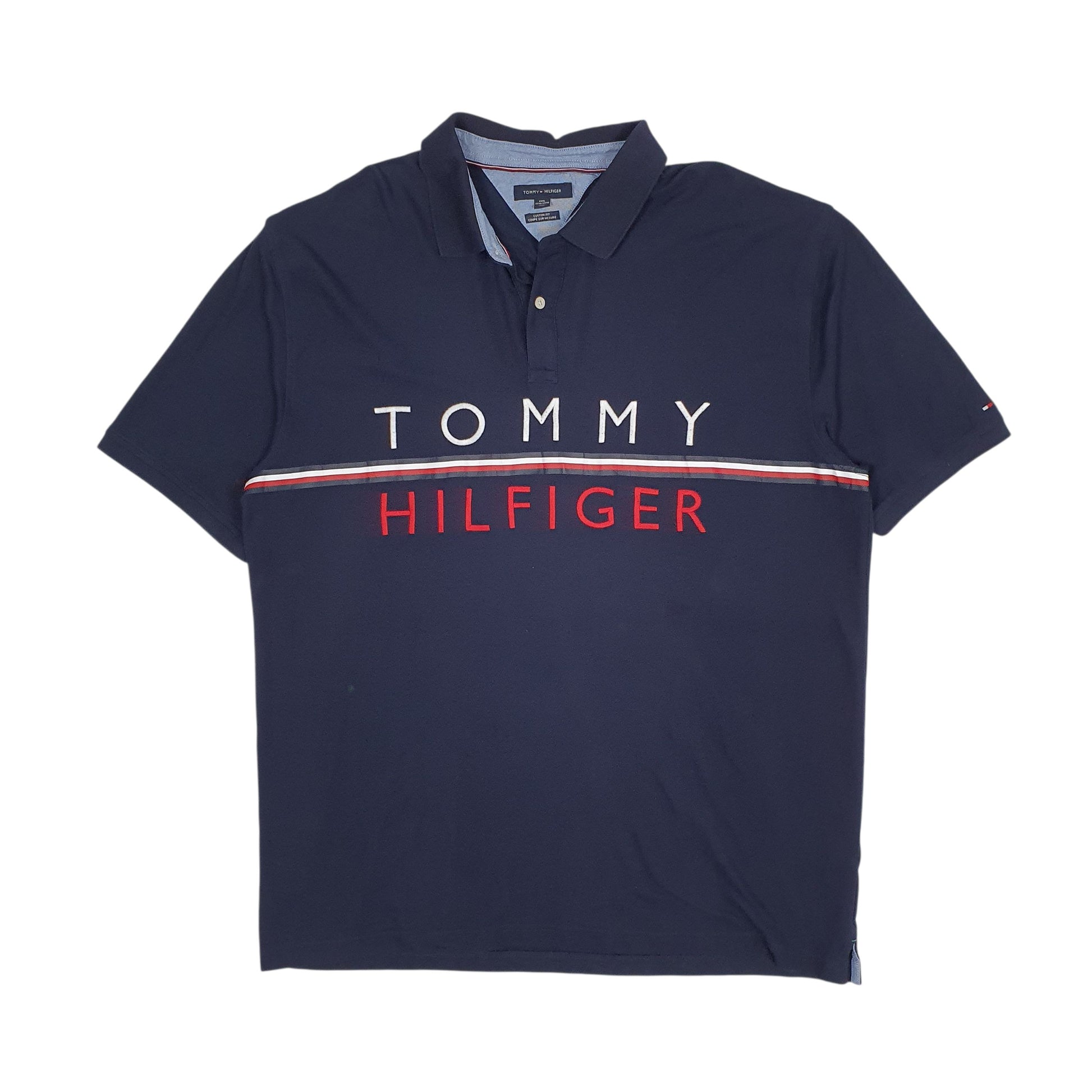 Mens Navy Tommy Hilfiger  Short Sleeve Polo Shirt