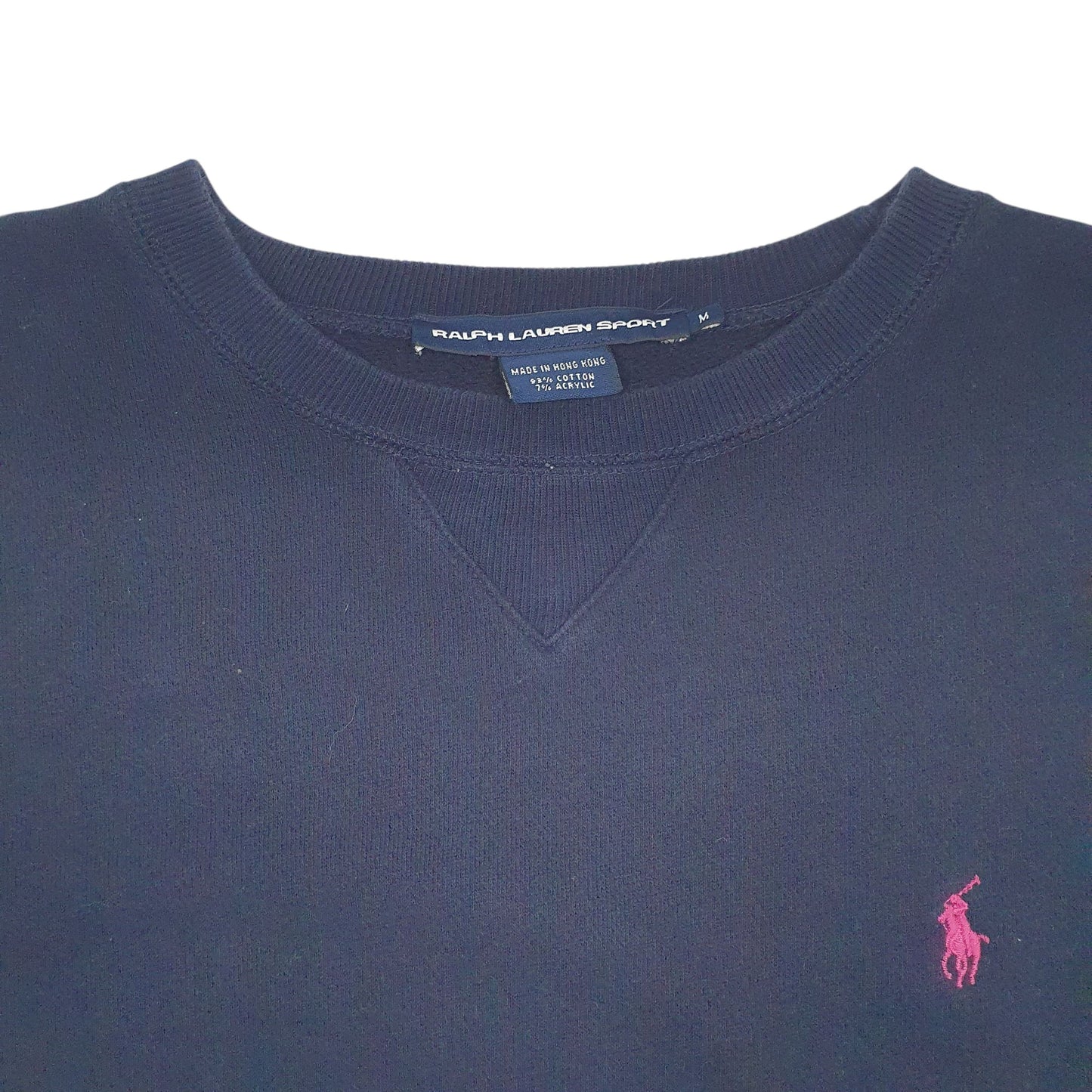 Womens Navy Ralph Lauren Vintage 90s Sport Crewneck Jumper