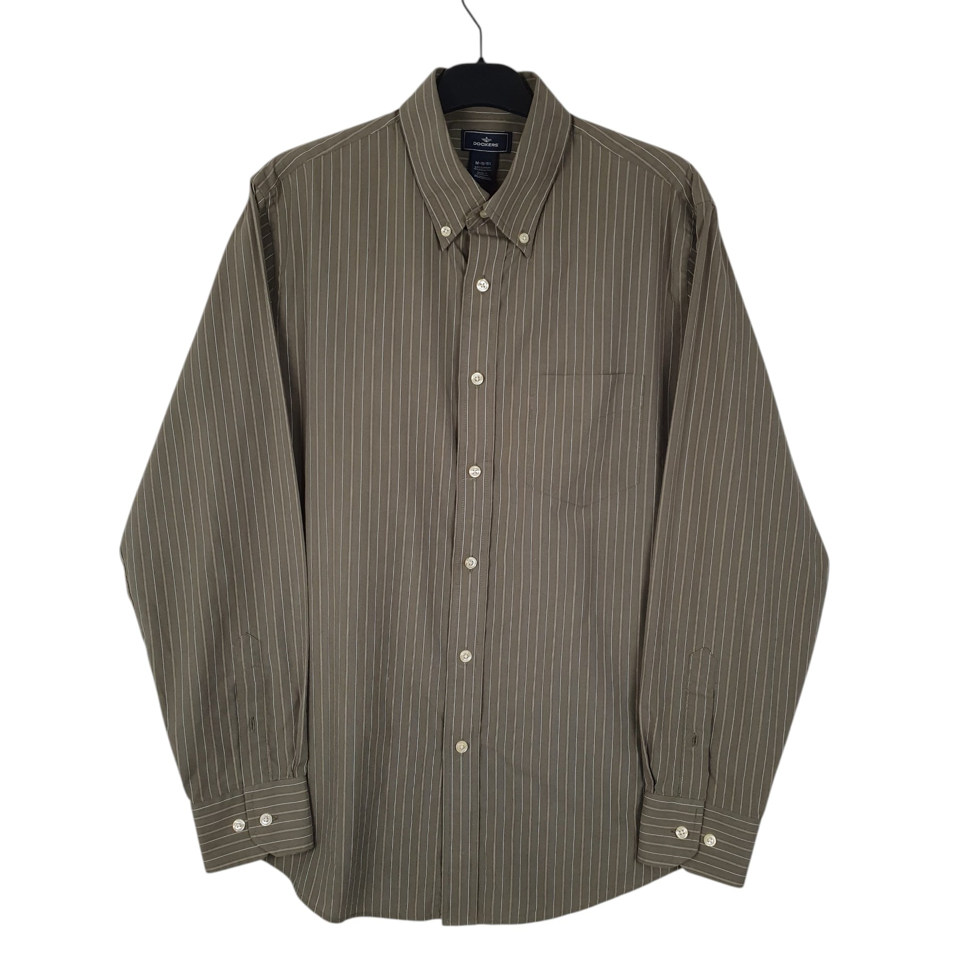 Mens Green Dockers  Long Sleeve Shirt