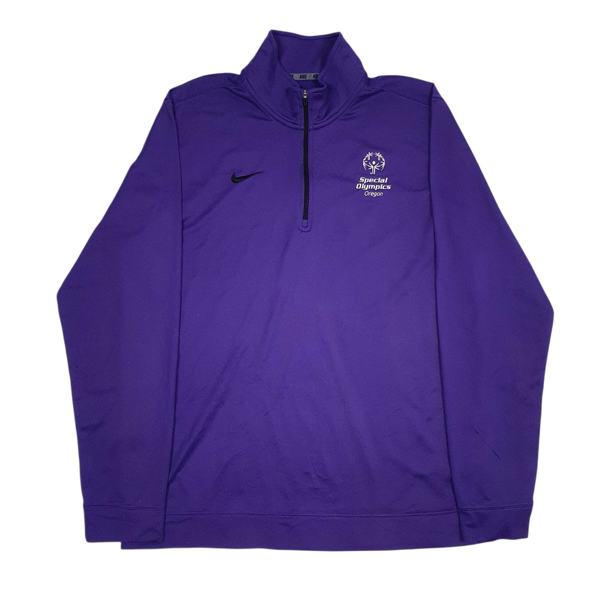 Mens Purple Nike Dri-Fit Special Olympics Oregon Crewneck Jumper
