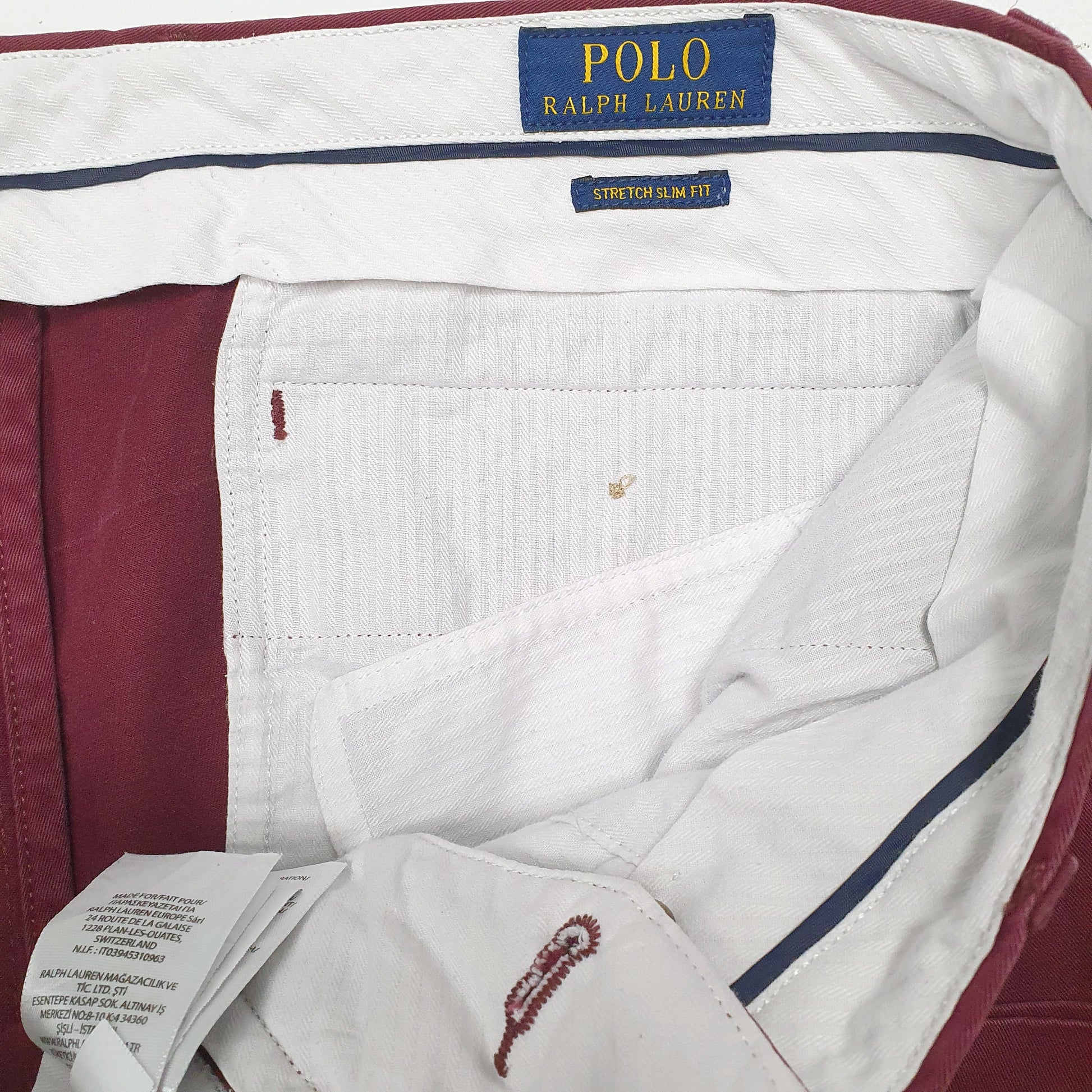 Mens Burgundy Polo Ralph Lauren   Trousers