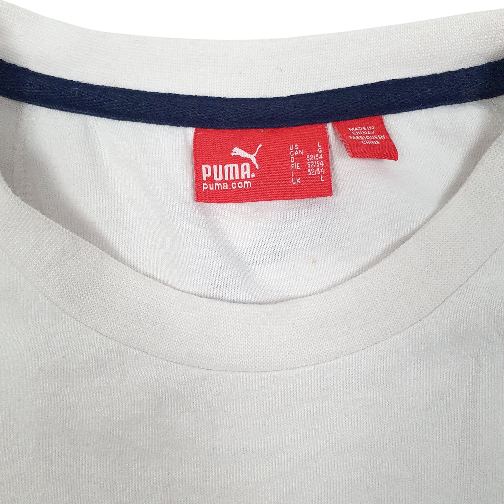 Mens White Puma Vest Israel Tennis  T Shirt