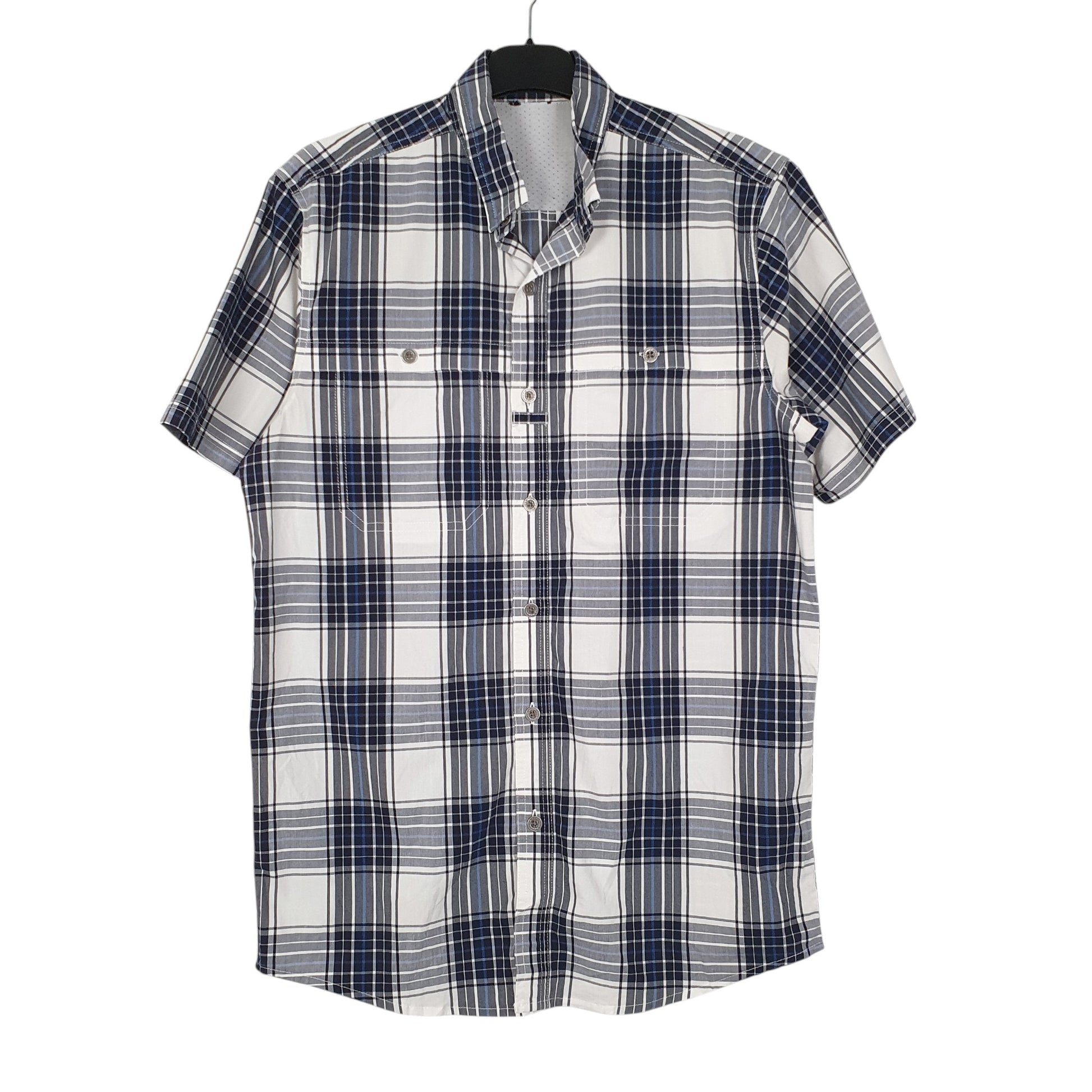 Mens Navy Wrangler  Short Sleeve Shirt