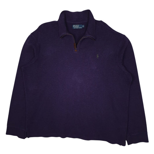 Mens Purple Polo Ralph Lauren  Quarter Zip Jumper