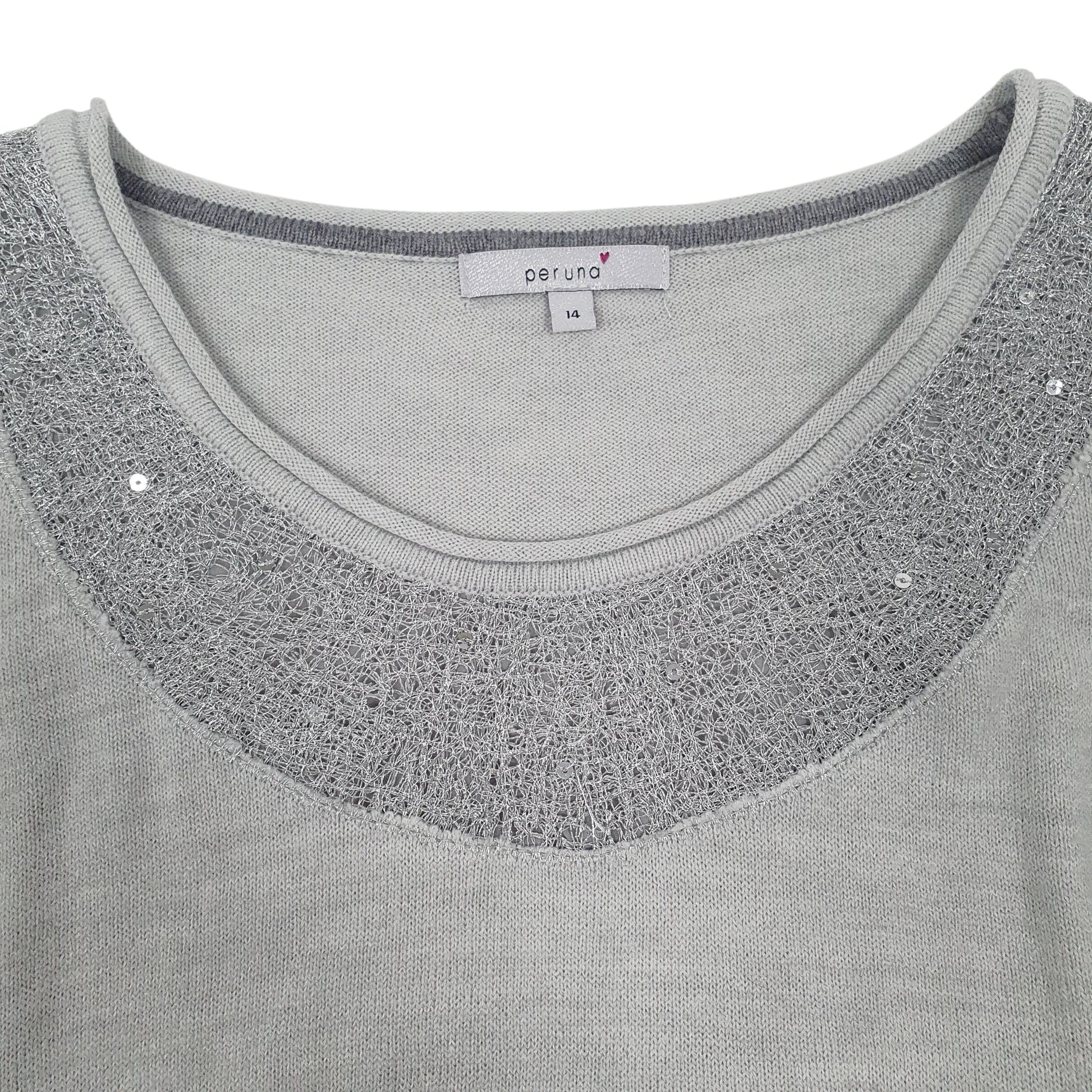 Womens Grey M&S Lightweight Crewneck Jumper