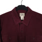 Mens Burgundy L.L.Bean Thick Chamois  Shirt