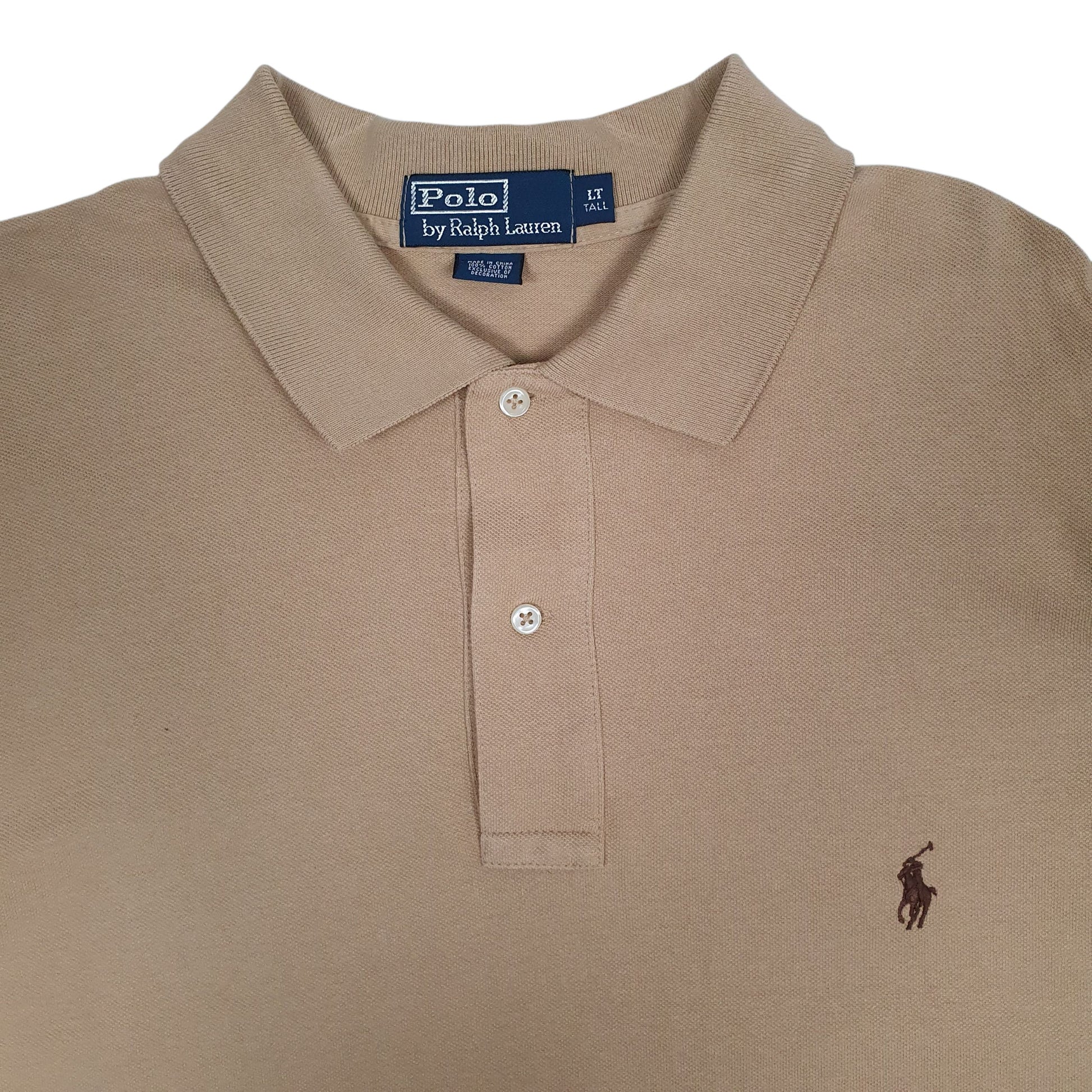 Mens Beige Polo Ralph Lauren   Polo Shirt