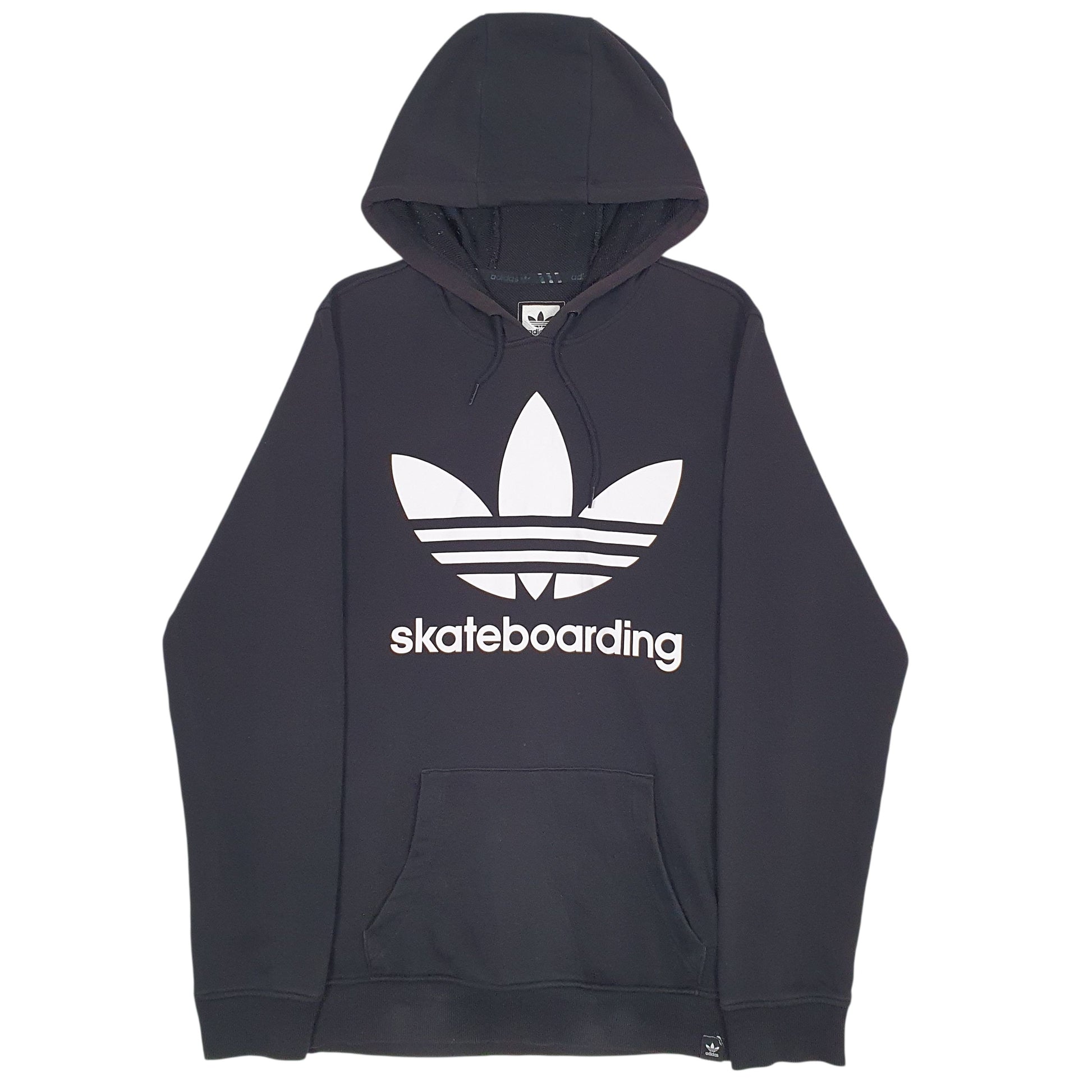 Mens Black Adidas Skateboarding Climalite Hoodie Jumper