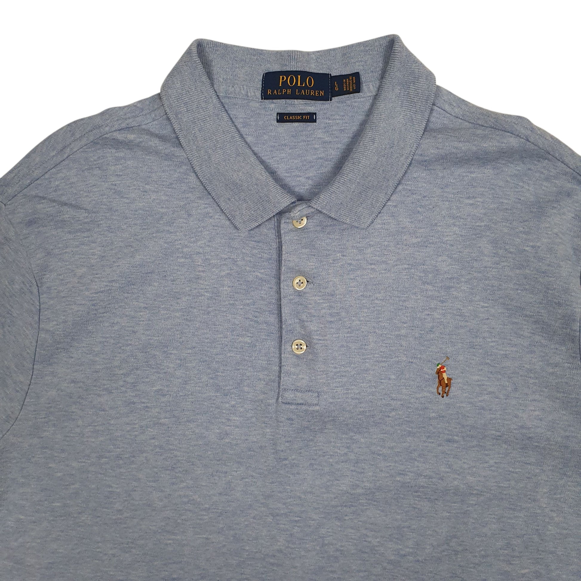 Mens Blue Polo Ralph Lauren Classic Fit  Polo Shirt