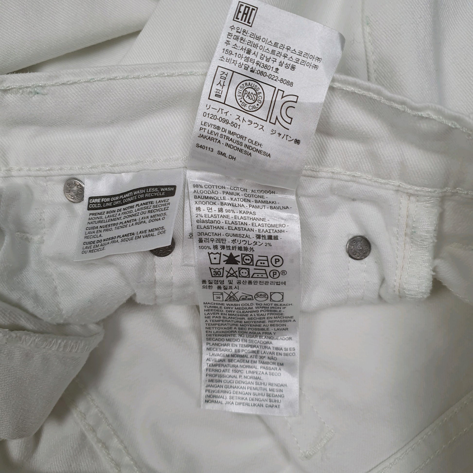 Mens White Levis   Jeans