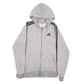 Mens Grey Adidas  Full Zip Jumper