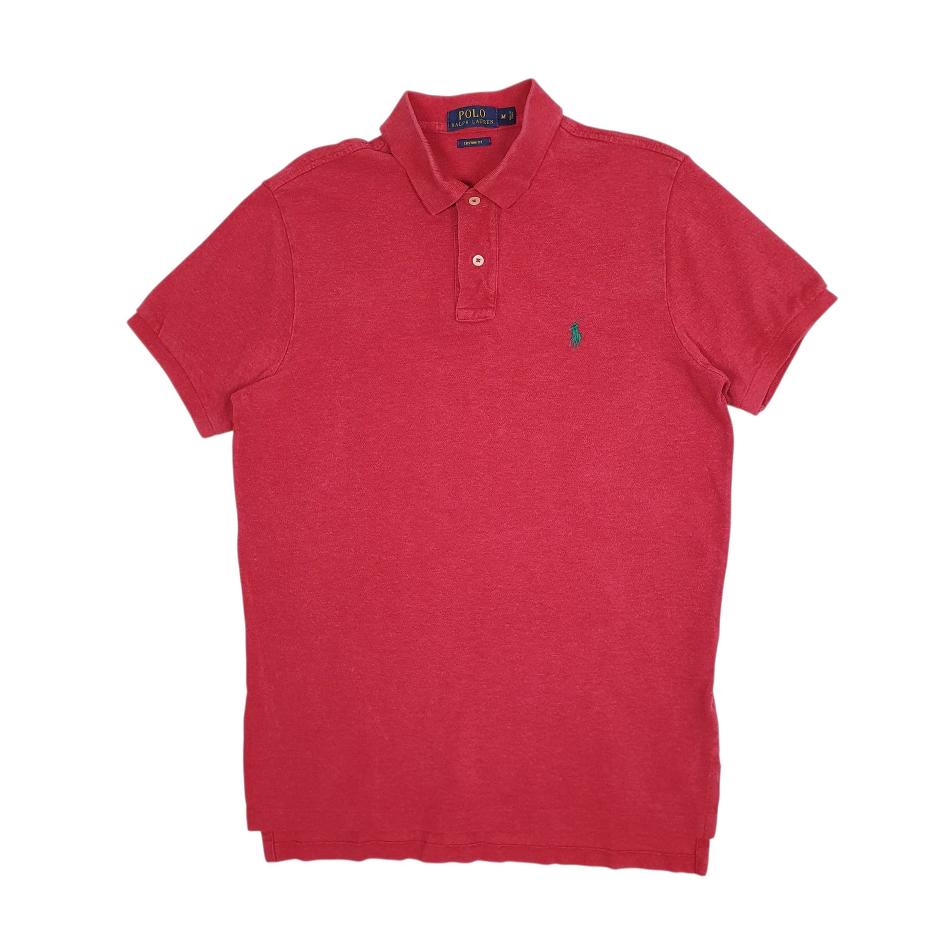 Mens Red Polo Ralph Lauren Custom Fit Short Sleeve Polo Shirt
