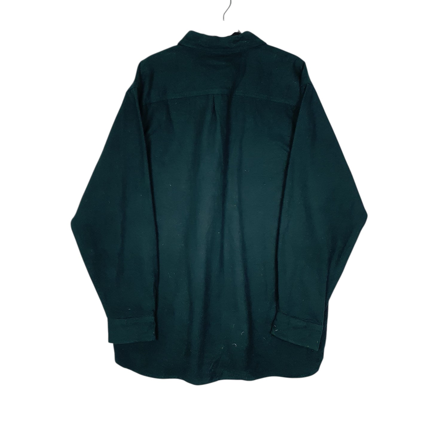 Mens Green L.L.Bean Thick Chamois  Shirt