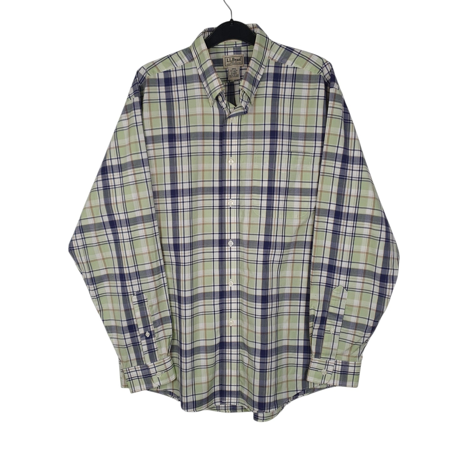 Mens Green L.L.Bean  Long Sleeve Shirt