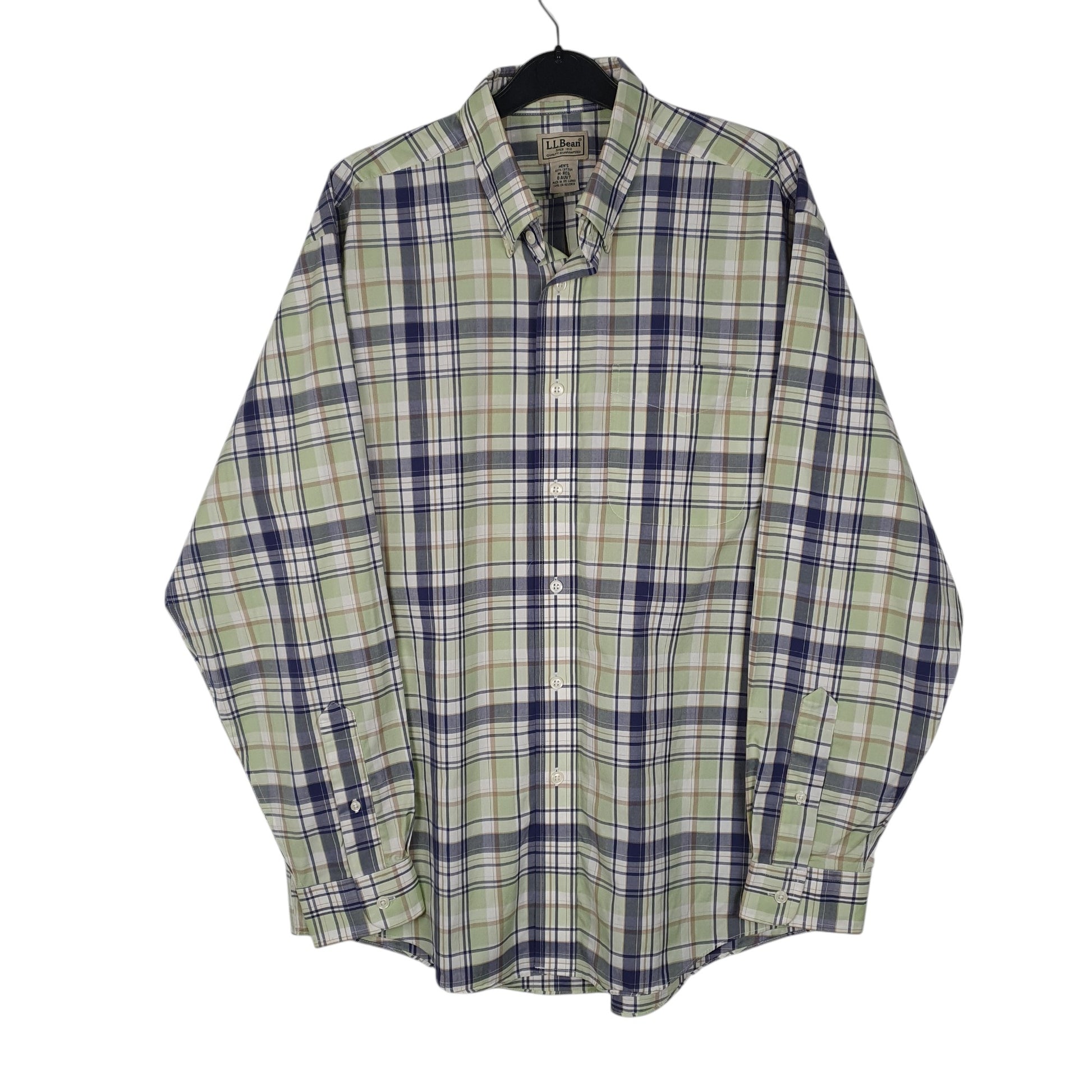 Mens Green L.L.Bean  Long Sleeve Shirt