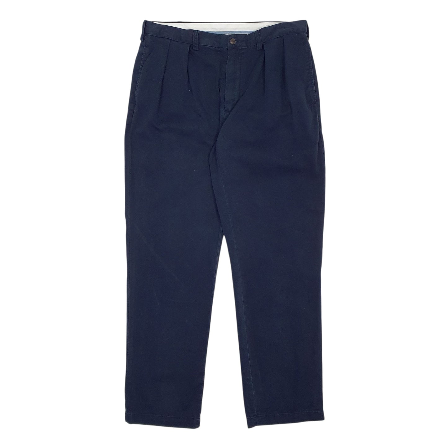 Mens Navy Polo Ralph Lauren Classic Fit Pleated Chino Trousers