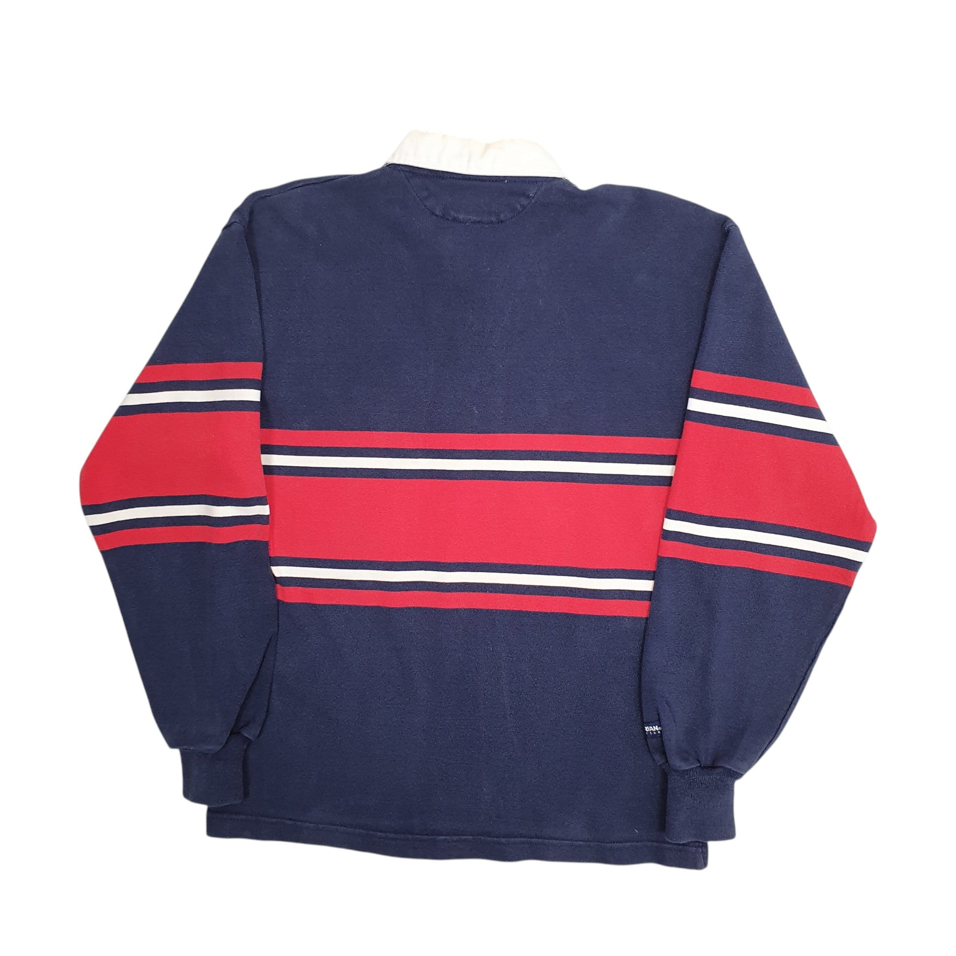 Mens Navy Barbarian Rugby Crewneck Polo Shirt