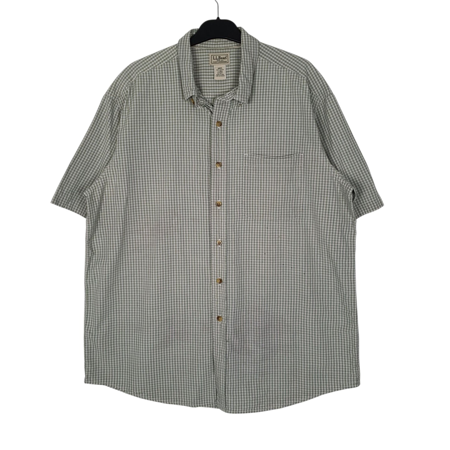 Mens Green L.L.Bean  Short Sleeve Shirt