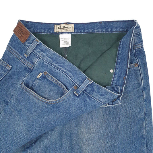 Mens Blue L.L.Bean Blanket Lined  Jeans