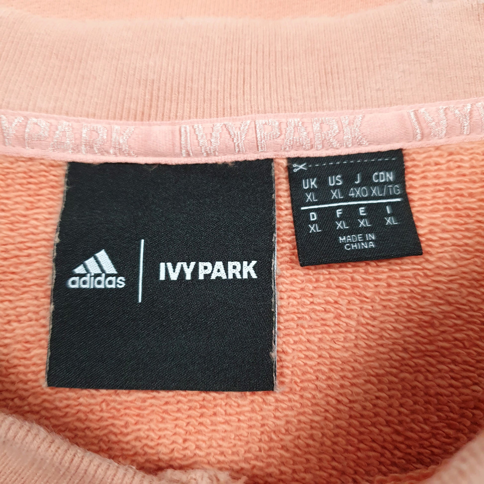 Mens Orange Adidas Heavyweight Ivy Park Crewneck Jumper