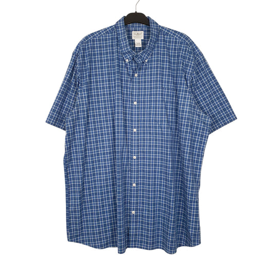 Mens Blue L.L.Bean  Short Sleeve Shirt