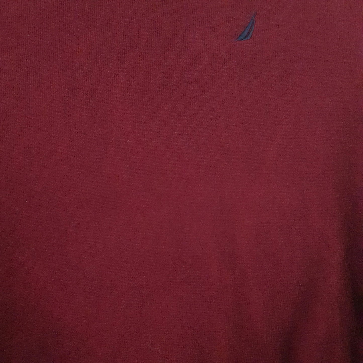 Mens Burgundy Nautica  V Neck Jumper