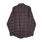 Mens Grey L.L.Bean Scotch Plaid Flannel  Shirt