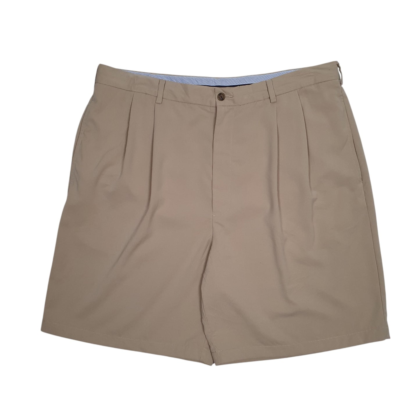 Mens Beige Tommy Hilfiger Golf Vintage 00s Double Pleated Chino Shorts