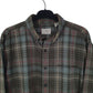 Mens Green L.L.Bean Thick Flannel Plaid  Shirt