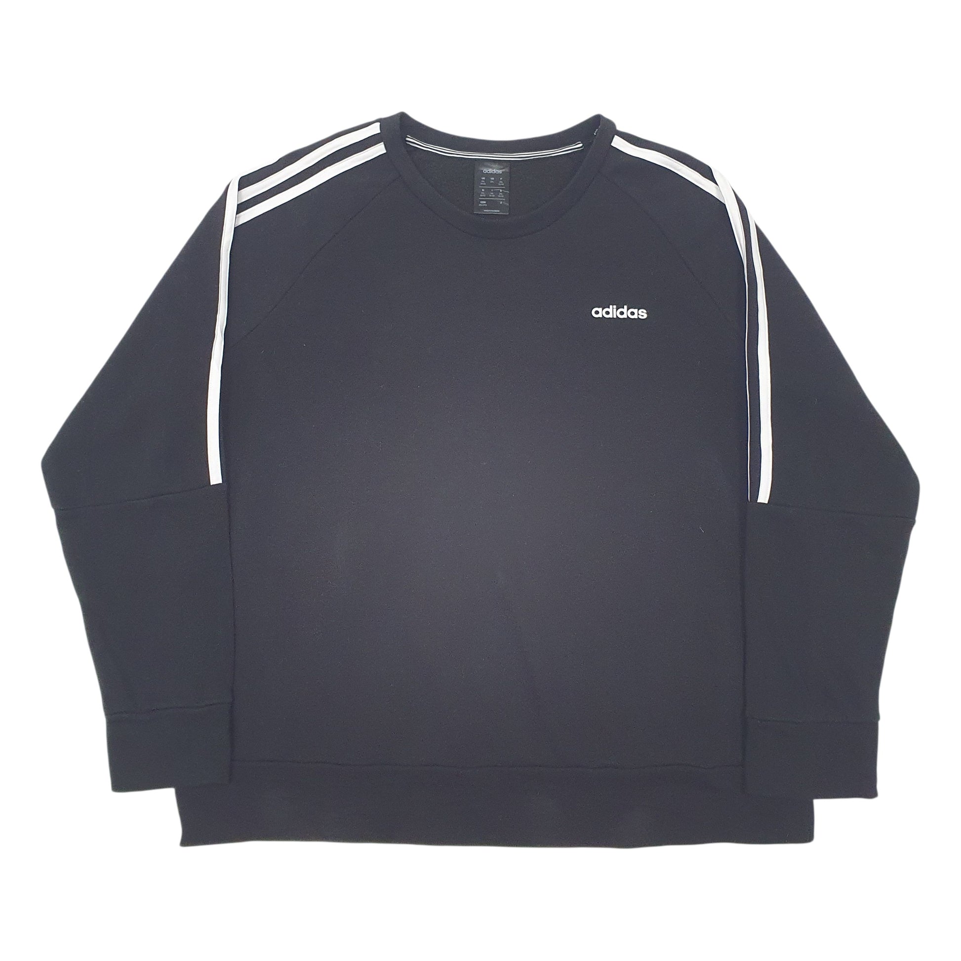Womens Black Adidas  Crewneck Jumper