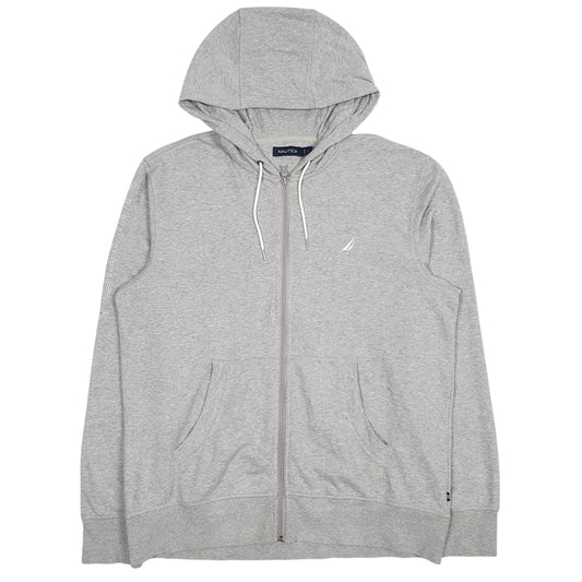 Mens Grey Nautica  Full Zip Jumper