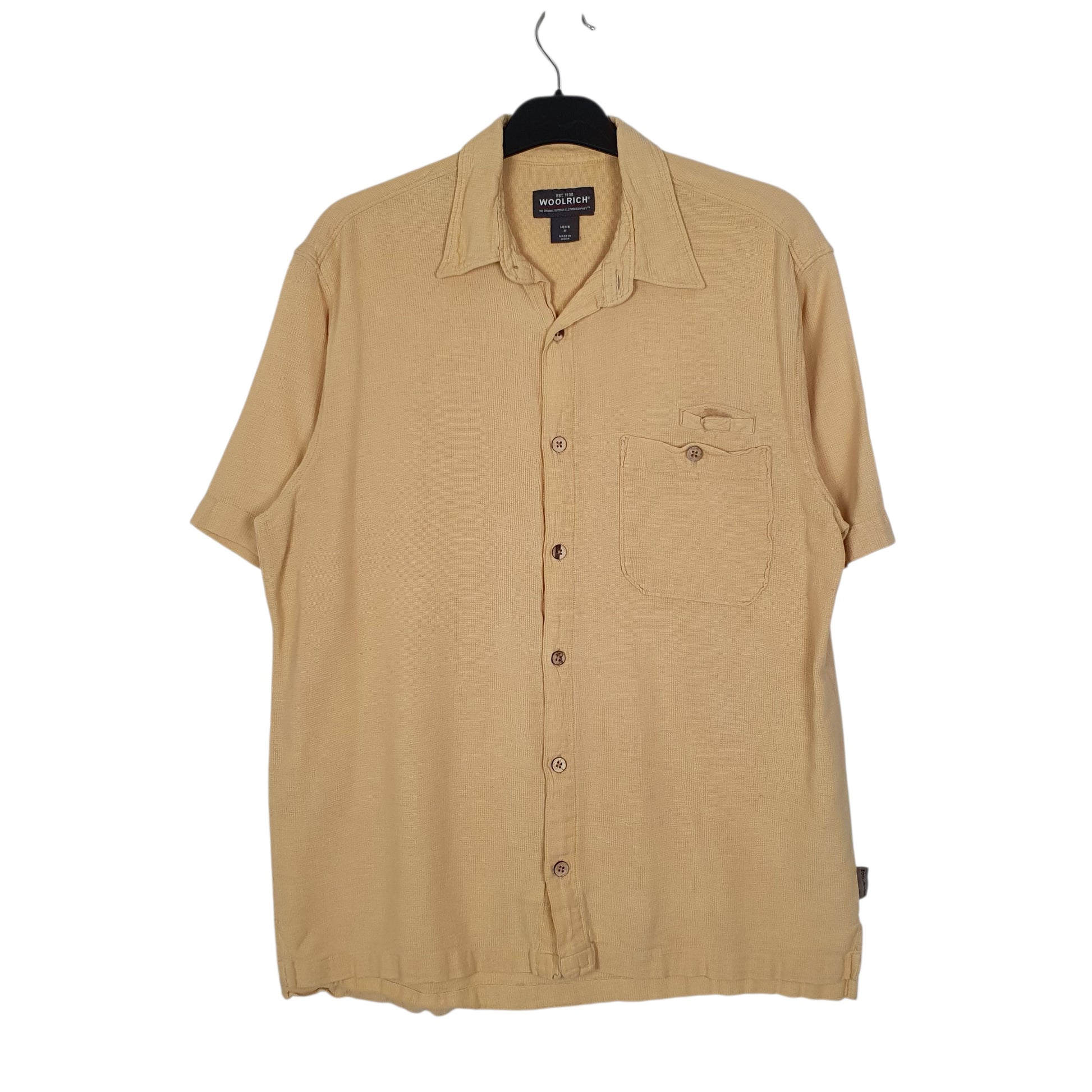 Mens Yellow Woolrich  Short Sleeve Shirt