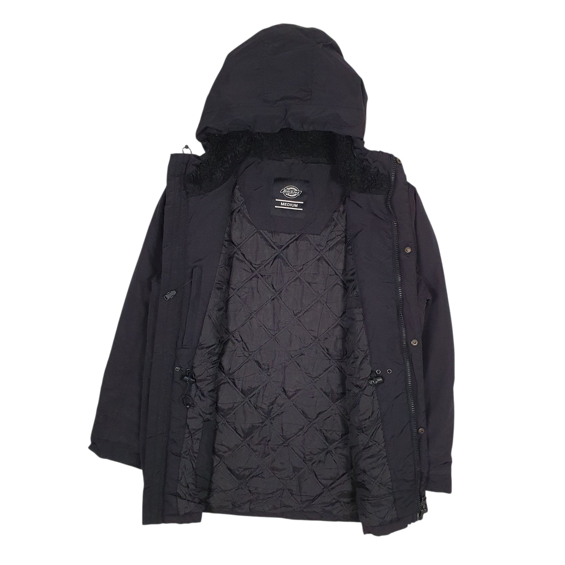 Mens Black Dickies  Full Zip Coat