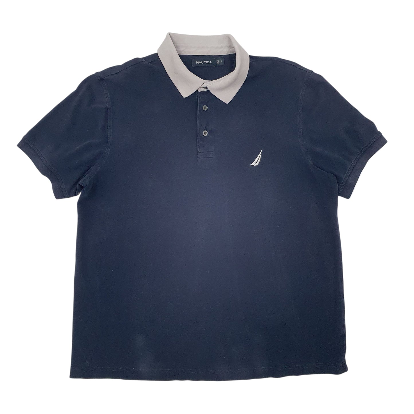 Mens Navy Nautica  Short Sleeve Polo Shirt